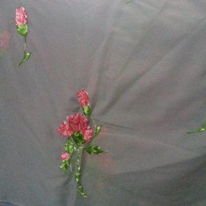 - NEW Georgette nylon non iron wash wear grey sari 45 machine embroidery pattern